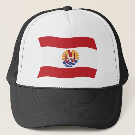 Vlag Hoed van Frans-Polynesië Trucker Pet (Voorkant)