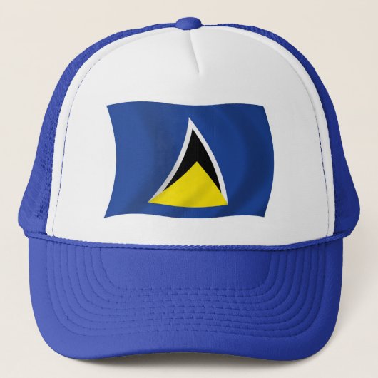 Vlag Hoed van Saint Lucia Trucker Pet (Voorkant)