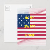 Vlag "Home Sweet Home" Kunstdruk Briefkaart (Voorkant / Achterkant)