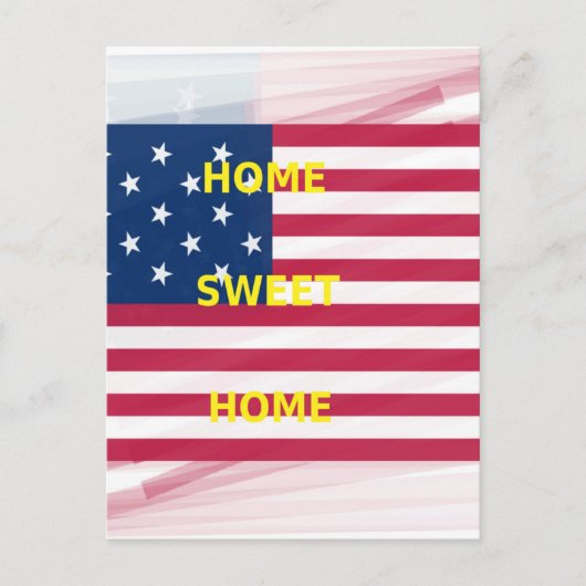 Vlag "Home Sweet Home" Kunstdruk Briefkaart (Voorkant)