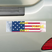 Vlag "Home Sweet Home" Kunstdruk Bumpersticker (Op auto)