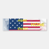 Vlag "Home Sweet Home" Kunstdruk Bumpersticker (Voorkant)