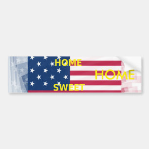 Vlag "Home Sweet Home" Kunstdruk Bumpersticker