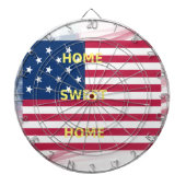 Vlag "Home Sweet Home" Kunstdruk Dartbord (Voorkant)