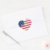 Vlag "Home Sweet Home" Kunstdruk Hart Sticker (Envelop)