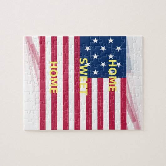 Vlag "Home Sweet Home" Kunstdruk Legpuzzel (Horizontaal)