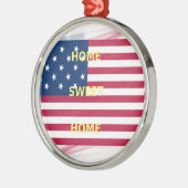 Vlag "Home Sweet Home" Kunstdruk Metalen Ornament (Links)