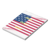 Vlag "Home Sweet Home" Kunstdruk Notitieblok (Linkerzijde)