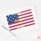 Vlag "Home Sweet Home" Kunstdruk Rechthoekige Sticker (Envelop)