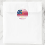 Vlag "Home Sweet Home" Kunstdruk Ronde Sticker (Tas)