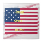 Vlag "Home Sweet Home" Kunstdruk Tegeltje (Voorkant)