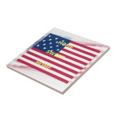 Vlag "Home Sweet Home" Kunstdruk Tegeltje (Zijkant)