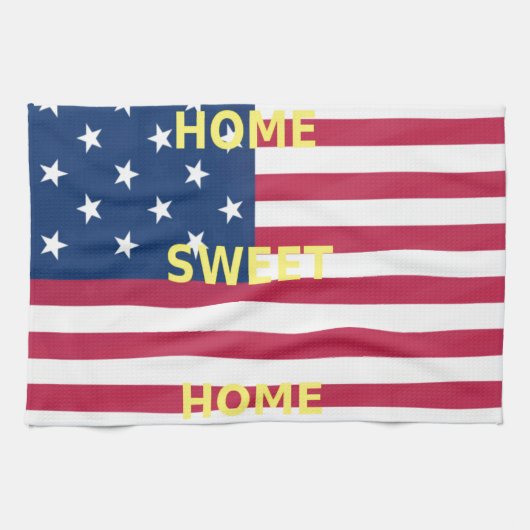 Vlag "Home Sweet Home" Kunstdruk Theedoek (Horizontaal)