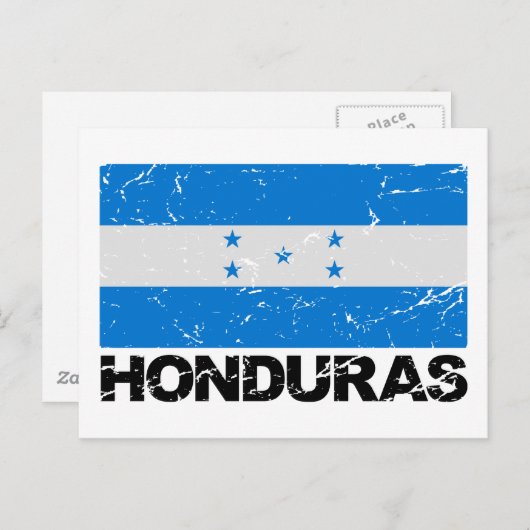  vlag Honduras Briefkaart (Voorkant / Achterkant)