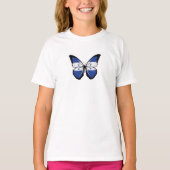Vlag Honduras Butterfly T-shirt (Voorkant)