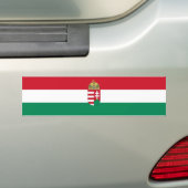 vlag Hongarije/Hongarije van 1940 Bumpersticker (Op auto)