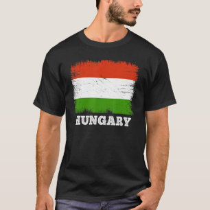 vlag Hongarije landretro vlag Hongaars T-shirt