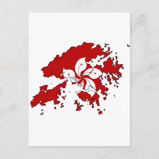 vlag Hongkong Briefkaart (Voorkant)