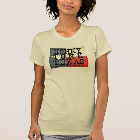  vlag Honky Tonk Texas T-shirt (Voorkant)