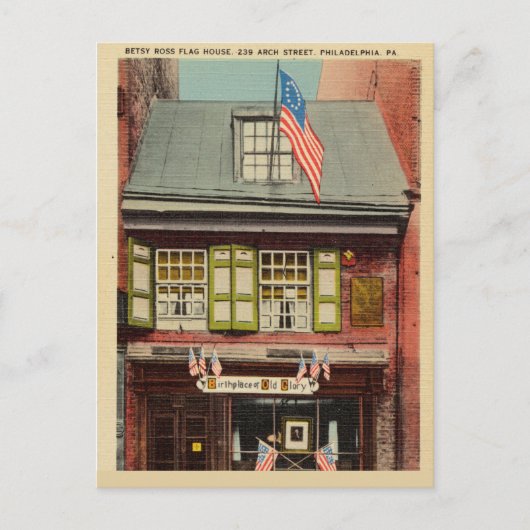 Vlag House, Arch Street, Philadelphia, P.A. Briefkaart (Voorkant)