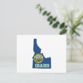 Vlag Idaho Map Shaped State Briefkaart (Staand voorkant)