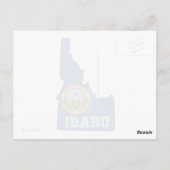 Vlag Idaho Map Shaped State Briefkaart (Achterkant)
