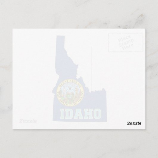 Vlag Idaho Map Shaped State Briefkaart (Achterkant)