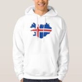 vlag IJsland Hoodie (Voorkant)