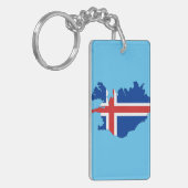 vlag IJsland Sleutelhanger (Voorkant Links)