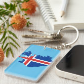 vlag IJsland Sleutelhanger (Voorkant Rechts)