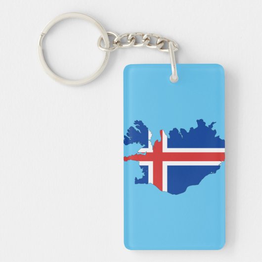 vlag IJsland Sleutelhanger (Voorkant)