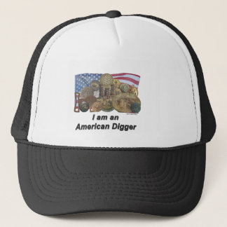 Vlag ik ben een Amerikaanse Digger Trucker Pet