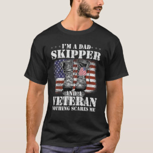 Vlag Ik ben een papa schipper en een veteraan niet T-shirt