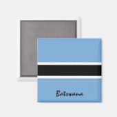 Vlag in Botswana en Afrikaanse vakantie- en sportf Magneet (Voorkant / Achterkant)