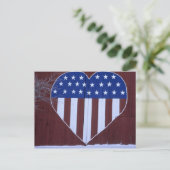 Vlag in hartvorm, geschilderd op schuur na 9-11. briefkaart (Staand voorkant)