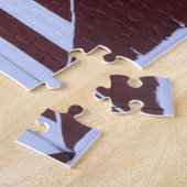 Vlag in hartvorm, geschilderd op schuur na 9-11. legpuzzel (Zijkant)