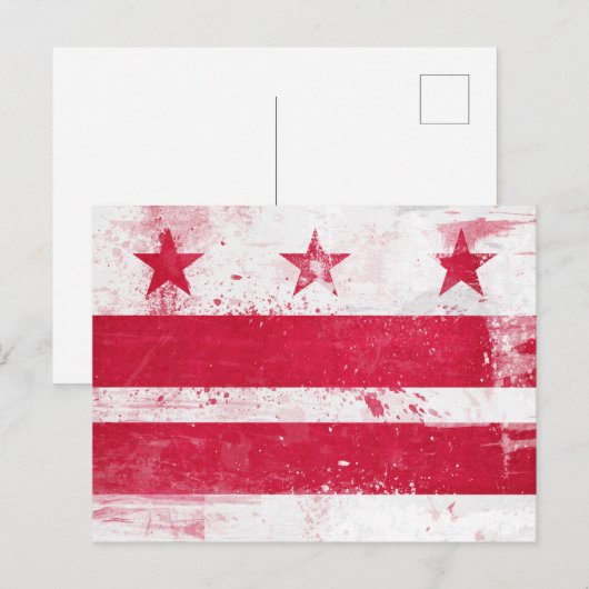 Vlag in het district Columbia Briefkaart (Voorkant / Achterkant)