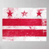 Vlag in het district Columbia Poster (Voorkant)