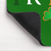 Vlag in het Iers gekleurd met Shamrock Design Muismat (Hoek)