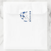 Vlag in kaart van Griekenland Vierkante Sticker (Tas)