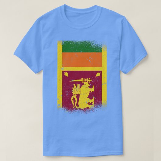 vlag in Sri Lanka T-shirt (Design voorkant)