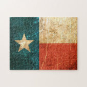Vlag in Texas, gescoffed en versleten Legpuzzel (Horizontaal)
