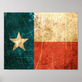 Vlag in Texas, gescoffed en versleten Poster (Voorkant)