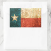 Vlag in Texas, gescoffed en versleten Rechthoekige Sticker (Tas)