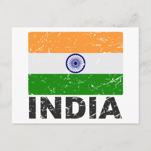 vlag India Briefkaart