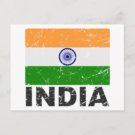  vlag India Briefkaart (Voorkant)