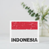  vlag Indonesië Briefkaart (Staand voorkant)