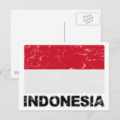  vlag Indonesië Briefkaart (Voorkant / Achterkant)