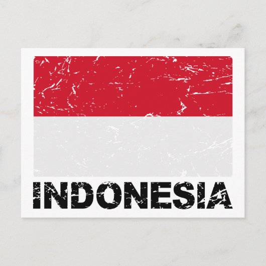  vlag Indonesië Briefkaart (Voorkant)