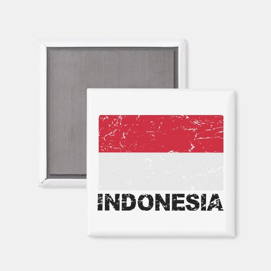  vlag Indonesië Magneet (Voorkant / Achterkant)